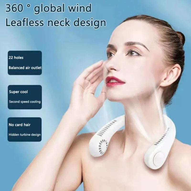 Oortable Neck Fan Rechargable Cooling Fan