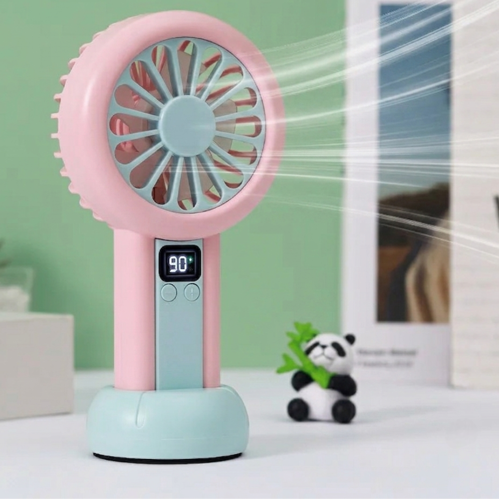 Mini Rechargeable Fan | LED Display