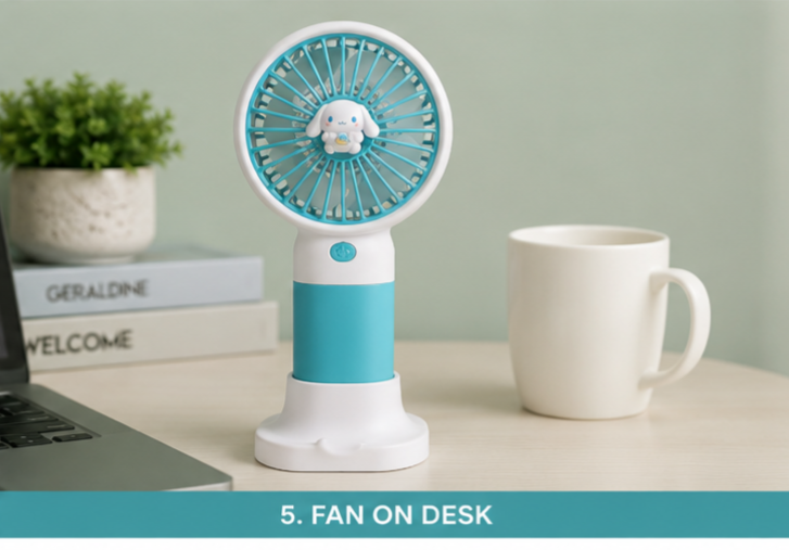 Cute Portable Mini Handheld Fan – Rechargeable USB Cooling Fan