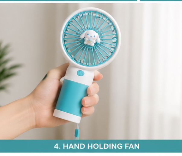 Cute Portable Mini Handheld Fan – Rechargeable USB Cooling Fan